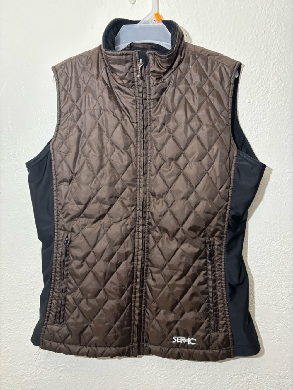 Serac Women's Quilted Brown Sleeveless Vest